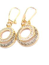 Cargar imagen en el visor de la galería, Antique circle with clear crystlals