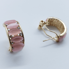 Cargar imagen en el visor de la galería, Pink Crystal row with clear crystals