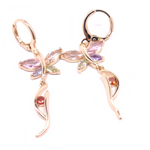 Cargar imagen en el visor de la galería, Flapping fly with multi color crystals (red)