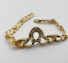 Cargar imagen en el visor de la galería, Laminated ribbon with hole design with clear crystals (sets)