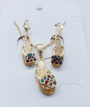 Load image into Gallery viewer, Sandals with multi color crystals (set)