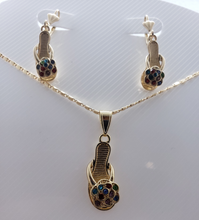 Load image into Gallery viewer, Sandals with multi color crystals (set)