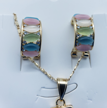 Cargar imagen en el visor de la galería, Multi color crystal row with crystals (set)