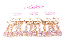 Cargar imagen en el visor de la galería, Elegant hanging pink square crystal