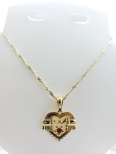 Cargar imagen en el visor de la galería, Hollow heart with two elephants and a red crystal - Rosina Jewlery