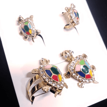 Load image into Gallery viewer, Multi - Color turtle (Set - Ring/ Earring/ Pendant)