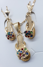 Load image into Gallery viewer, Sandals with multi color crystals (set)