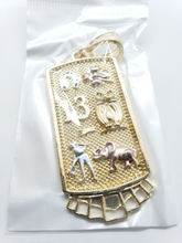 Cargar imagen en el visor de la galería, Large Tri color lucky pendant with variations - Rosina Jewlery