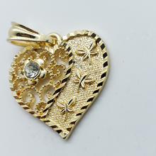 Cargar imagen en el visor de la galería, Heart with fireflies and a clear crystal - Rosina Jewlery