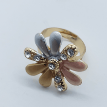 Load image into Gallery viewer, Laminated multi color daisies with clear crystals (set)