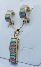 Cargar imagen en el visor de la galería, Multi color crystal row with crystals (set)