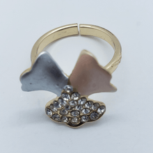 Load image into Gallery viewer, Multi color laminated ribbon with net design and clear crystals