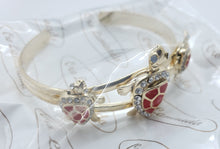 Cargar imagen en el visor de la galería, Red shell colored turtles with clear crystals