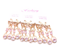 Cargar imagen en el visor de la galería, Flower with hanging Pink crystal