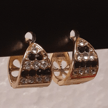 Load image into Gallery viewer, Small multi layer clear crystal earrings