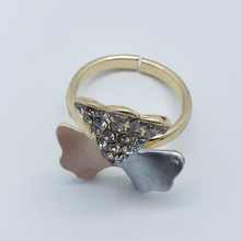 Load image into Gallery viewer, Multi color laminated ribbon with net design and clear crystals