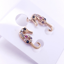 Load image into Gallery viewer, Seahorse with multi color crystals