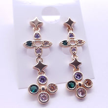 Cargar imagen en el visor de la galería, Hanging crosses with multi color crystals