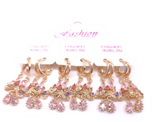 Cargar imagen en el visor de la galería, Multi color spade with hanging pink crystal