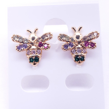 Load image into Gallery viewer, Flying Ant with multi color crystals (earring)
