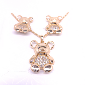 Bear with gold bellly and clear crystals