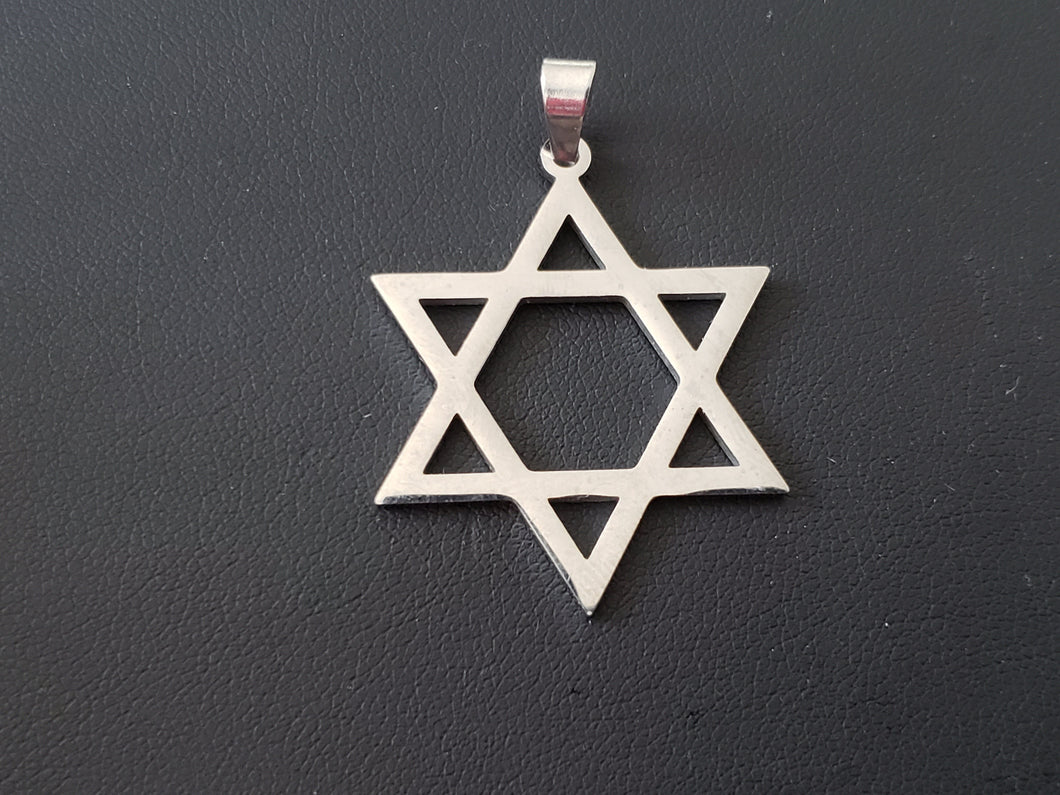 Stainless steel Star of David
