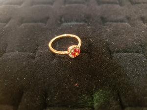 circular ring with red crystals