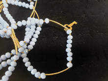 Cargar imagen en el visor de la galería, Light blue crystal Bangles with hanging pendants
