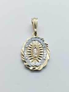 Tri color Our Lady of Guadalupe pendant for 15 year Birthday - Rosina Jewlery