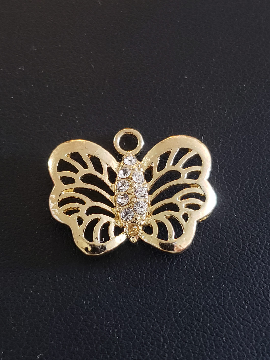 Butterfly with hollow wings and crystals