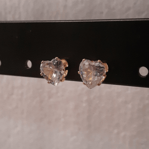 Small Crystal heart earrings
