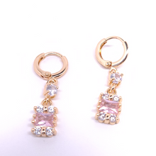 Load image into Gallery viewer, Elegant hanging pink square crystal
