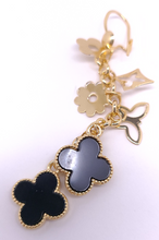 Load image into Gallery viewer, Black clovers with hanging pendants
