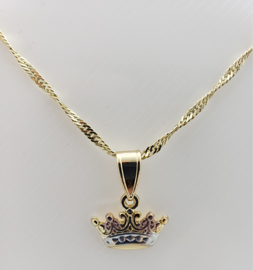 Small tri color crown - Rosina Jewlery