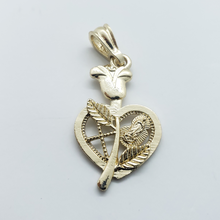 Load image into Gallery viewer, Rose with heart and small religious pendants - Rosina Jewlery
