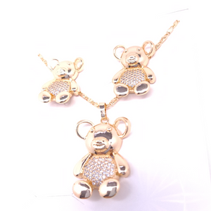 Bear with gold bellly and clear crystals