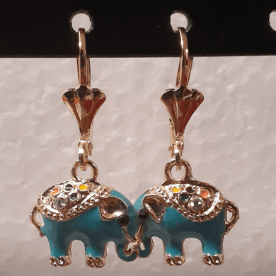 Small cyan color elephants