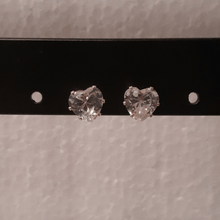 Load image into Gallery viewer, Small Crystal heart earrings
