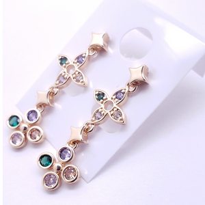 Hanging crosses with multi color crystals